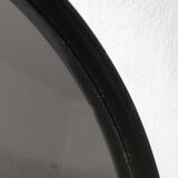 Mid-century scandinavian round wooden mirror, 1960s, 70 cm