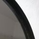 Mid-century scandinavian round wooden mirror, 1960s, 70 cm
