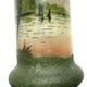 enamelled glass vase LEGRAS Lakescape, trees, Napoleon III boats