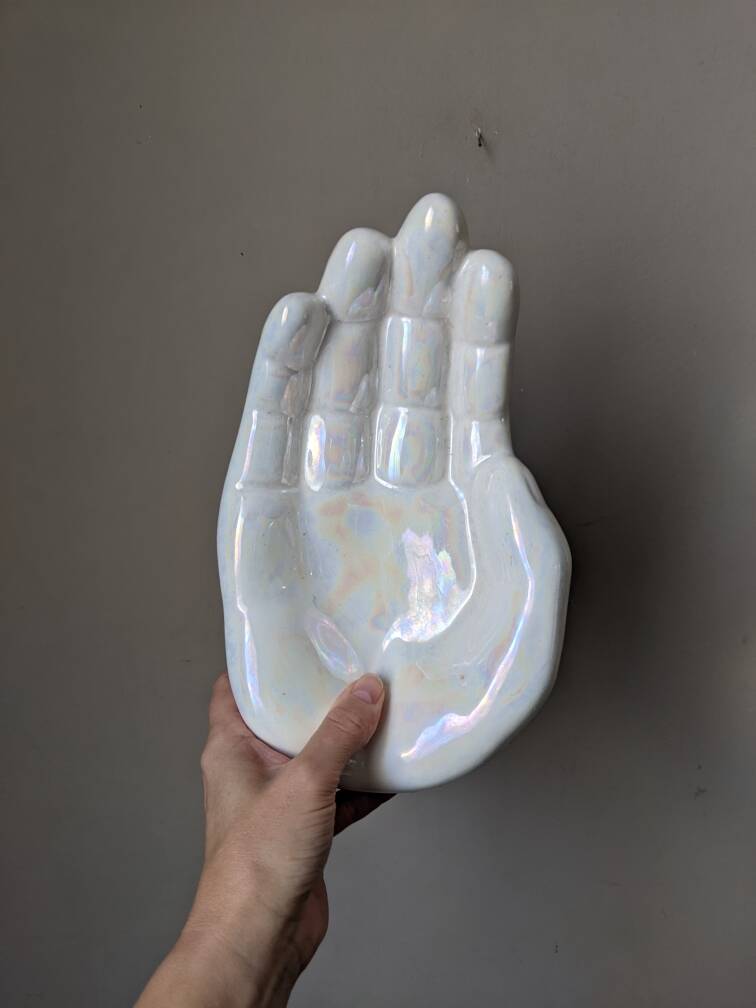 Large ceramic pocket emptier, contemporary design, 80s/90s