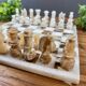 Onyx chess set – Board and pieces made of natural stone