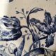 Set of 6 flat Tulips earthenware plates of Gien of the nineteenth century