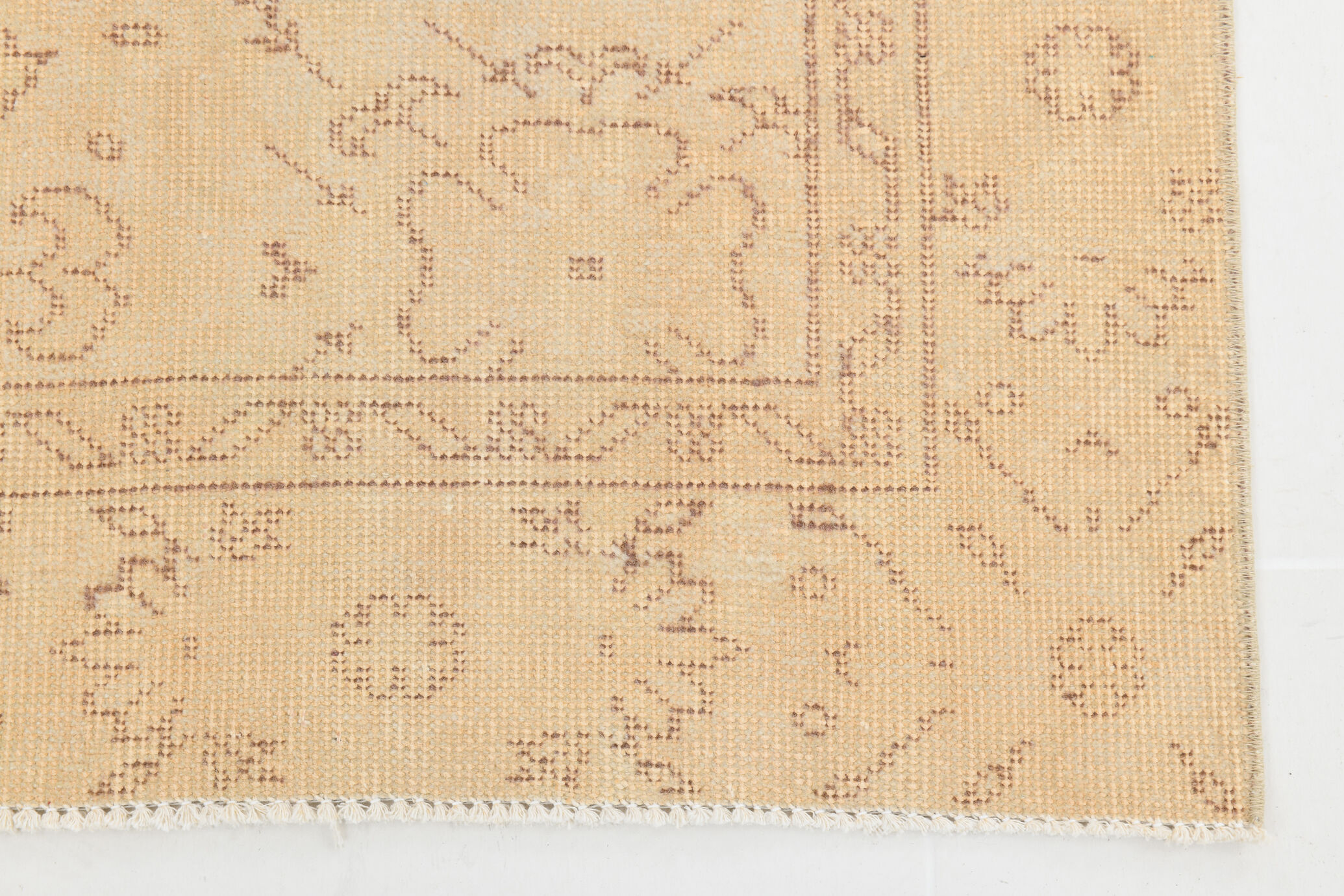 6x9 Beige & Brown Handmade Turkish Rug 285x178Cm