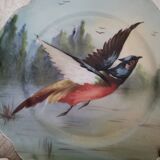 Set of 3 Limoges bird wall plates early 20th century