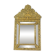Ancien miroir à coussin repoussé facetté France