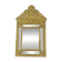Ancien miroir à coussin repoussé facetté France