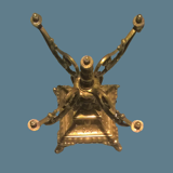 Chandelier five lights quadripod in golden regulator ~ late nineteenth