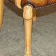 Restored Chesterfield Art Deco 1920 office chair in leather and walnut.