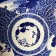 Japan, large white and blue porcelain plate from the 19th century.