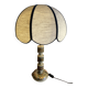 Grande lampe en bois peint
