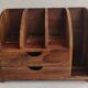 Mango wood office organizer