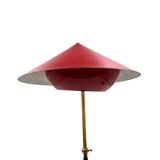 Mid century red desk Lamp, Stilux Milan Italy 1960 ca.