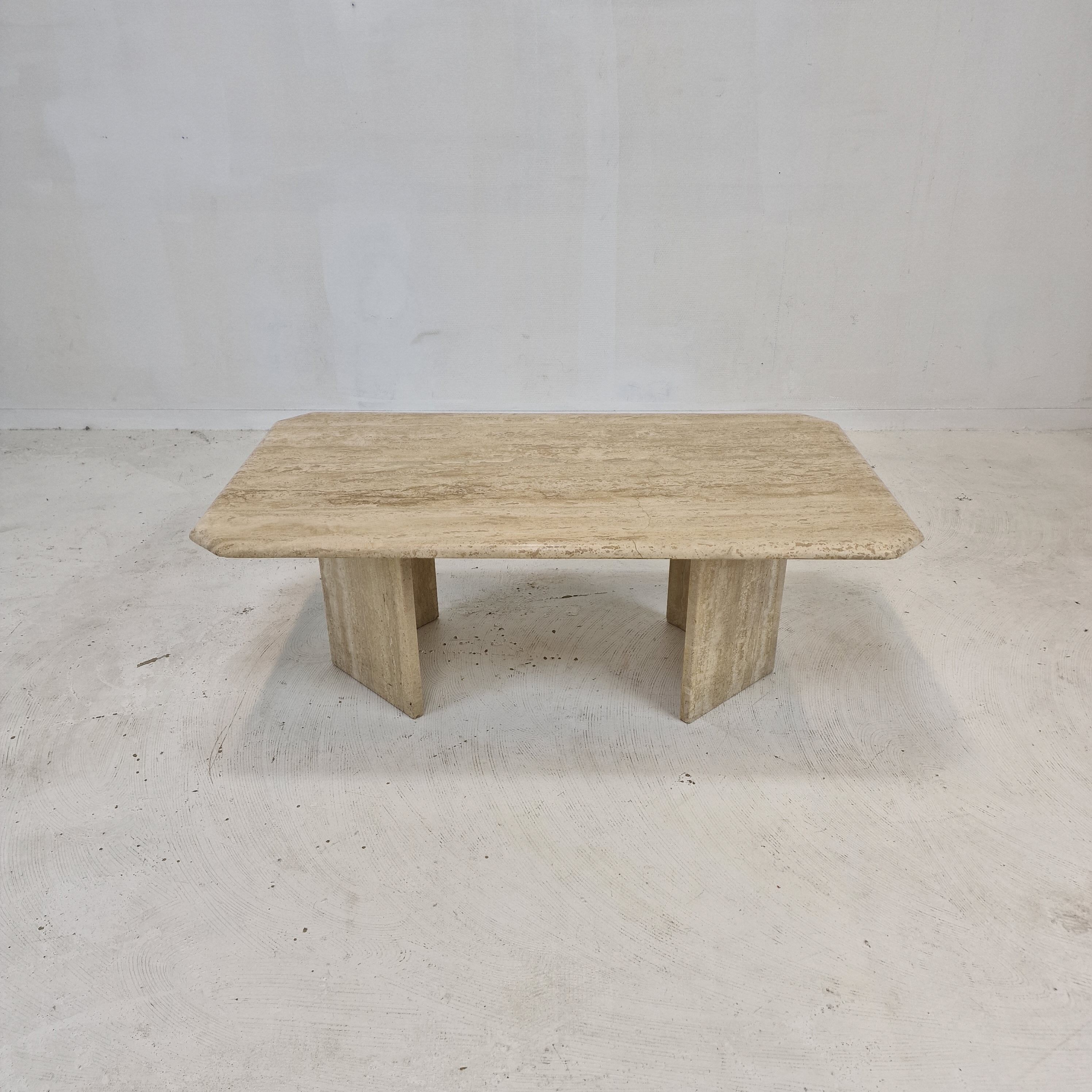 Italian travertine coffee table