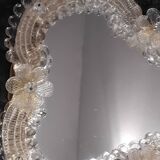 Vintage tabletop mirror, venetian murano glass