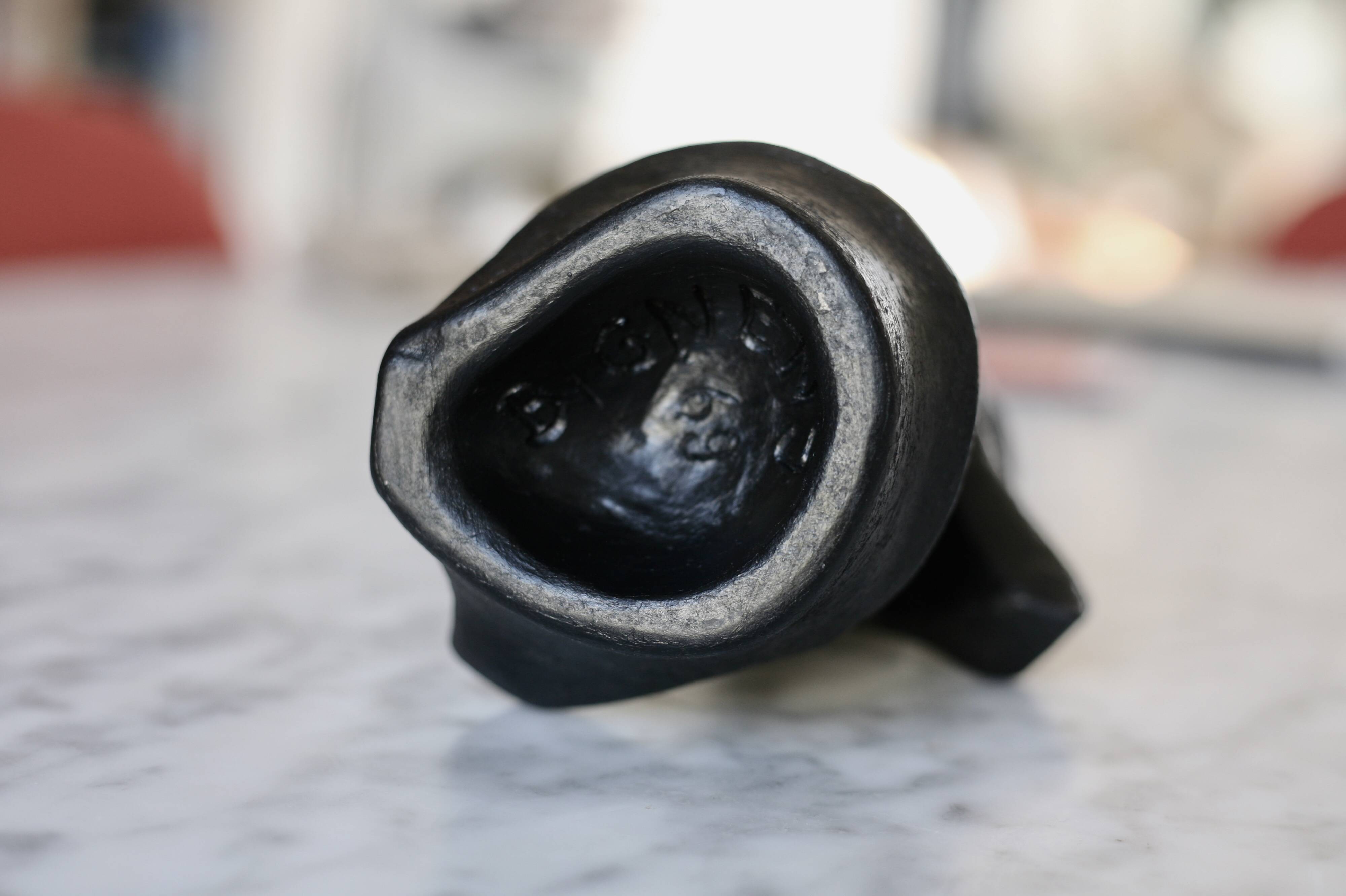 Free-form ceramic, painted black, 1969