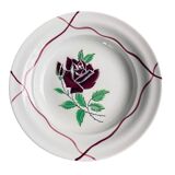 Set of 6 deep plates Saint-Amand "Dominique" 1950s Hand Decorated