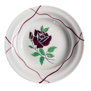Set of 6 deep plates Saint-Amand "Dominique" 1950s Hand Decorated