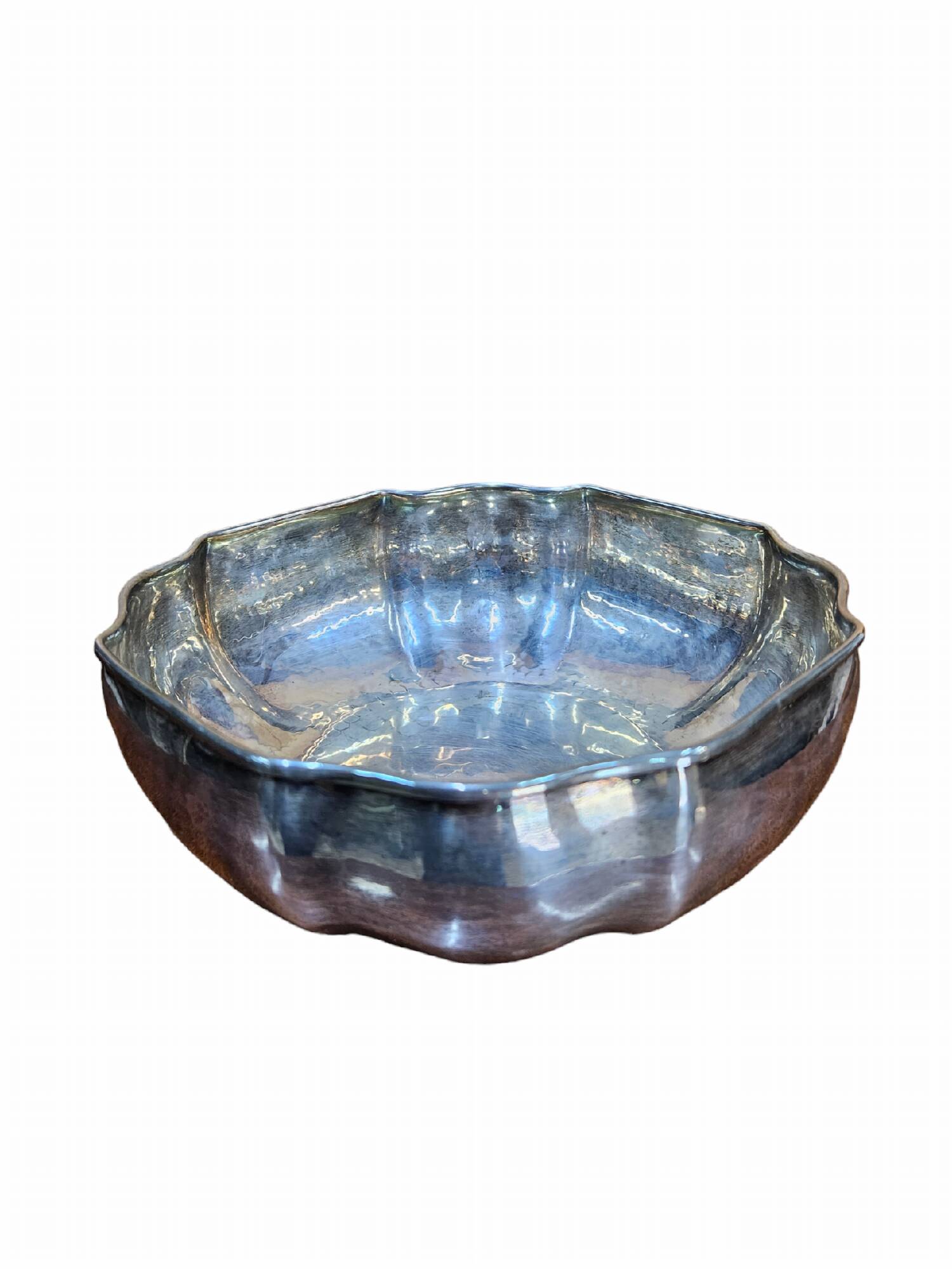 Vintage silver plated bowl / fruit bowl by job art, 1990s.