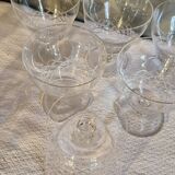 6 Verres à eau en cristal taillé, Circa 1930