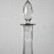 Antique crystal carafe engraved with a laurel leaf frieze