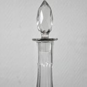 Antique crystal carafe engraved with a laurel leaf frieze