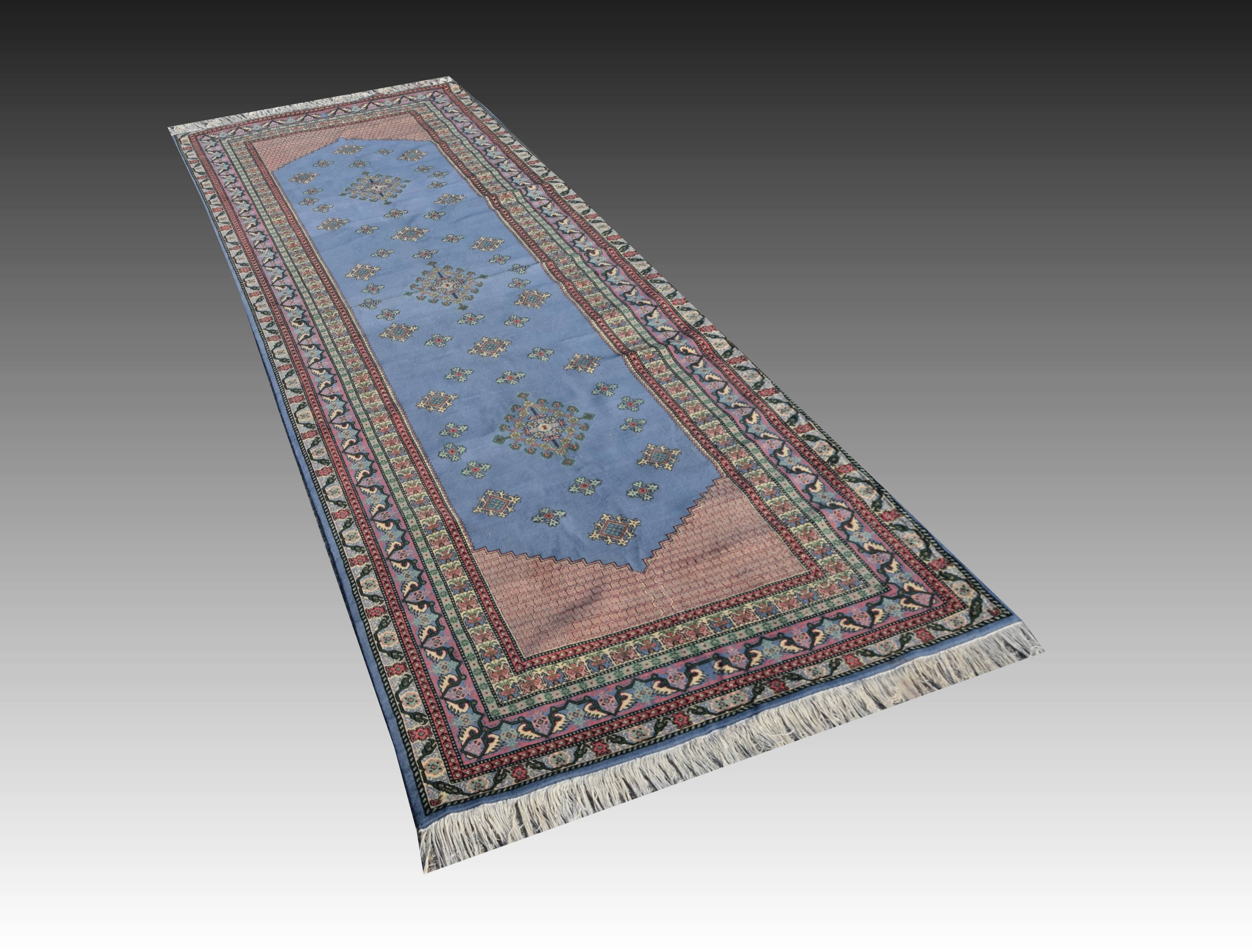 Large Handmade KAIROUAN Rug: 4.63 X 1.58 Meters