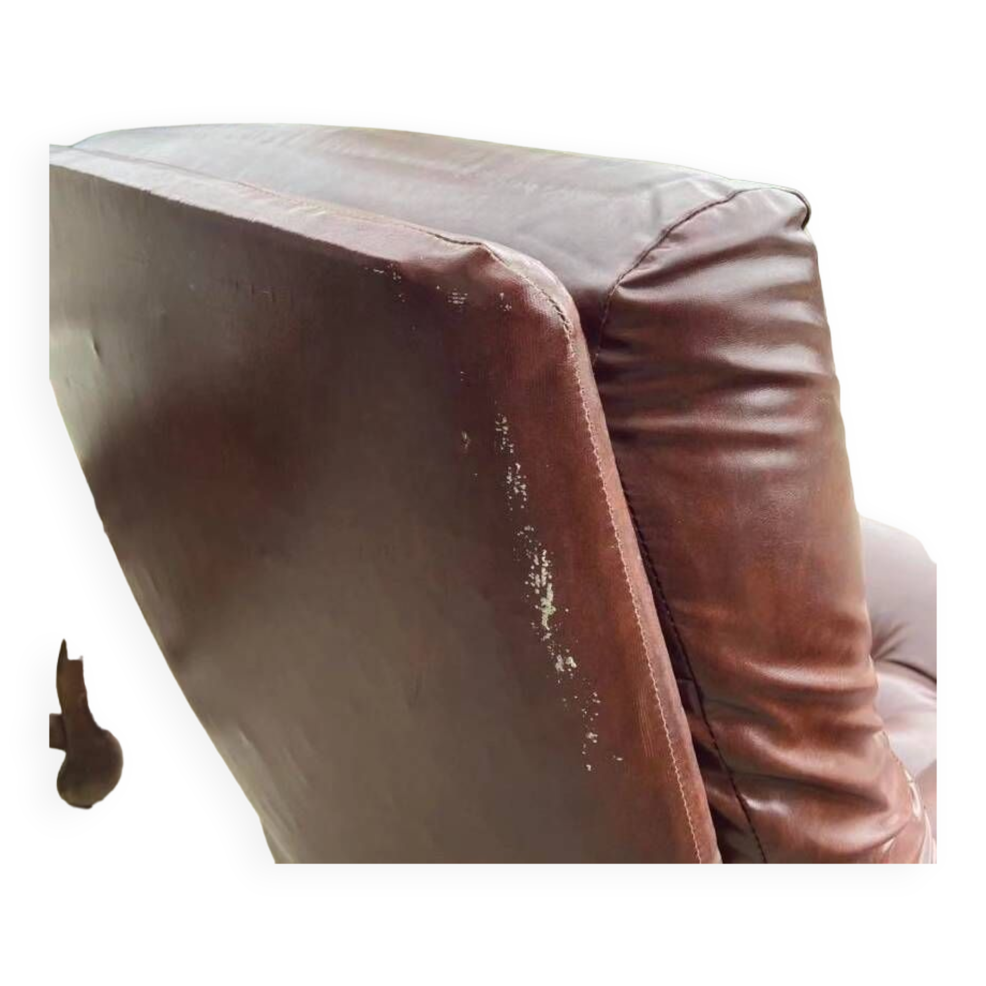 2 vintage skai armchairs