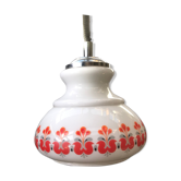 Hanging former opaline blanc monte - drop decor 70s vintage