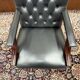 Fauteuil président Chesterfield noir anglais