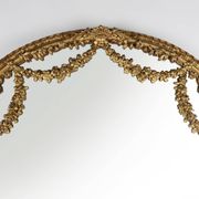 Grand miroir de cheminée baroque en bois doré, France vers 1800
