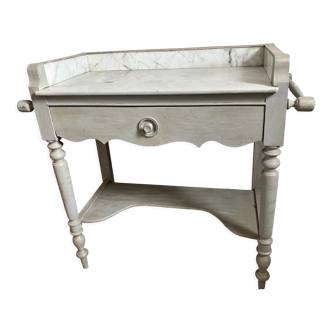 Wooden dressing table with marble top