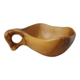 Olive wood fruit cup Marked Jean paul Brain Vallauris