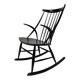 Fauteuil à bascule vintage Illum Wikkelso design danois
