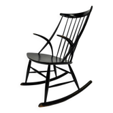 Vintage Illum Wikkelso rocking chair Danish design