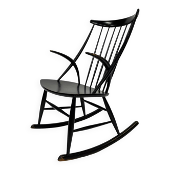 Fauteuil à bascule vintage Illum Wikkelso design danois