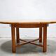 Table à manger ronde extensible vintage en bois