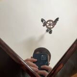 French rectangular mirror in faux tortoiseshell.