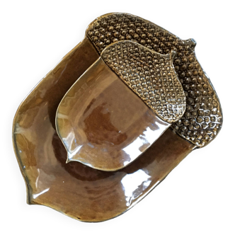 Set of 2 acorn empty pockets