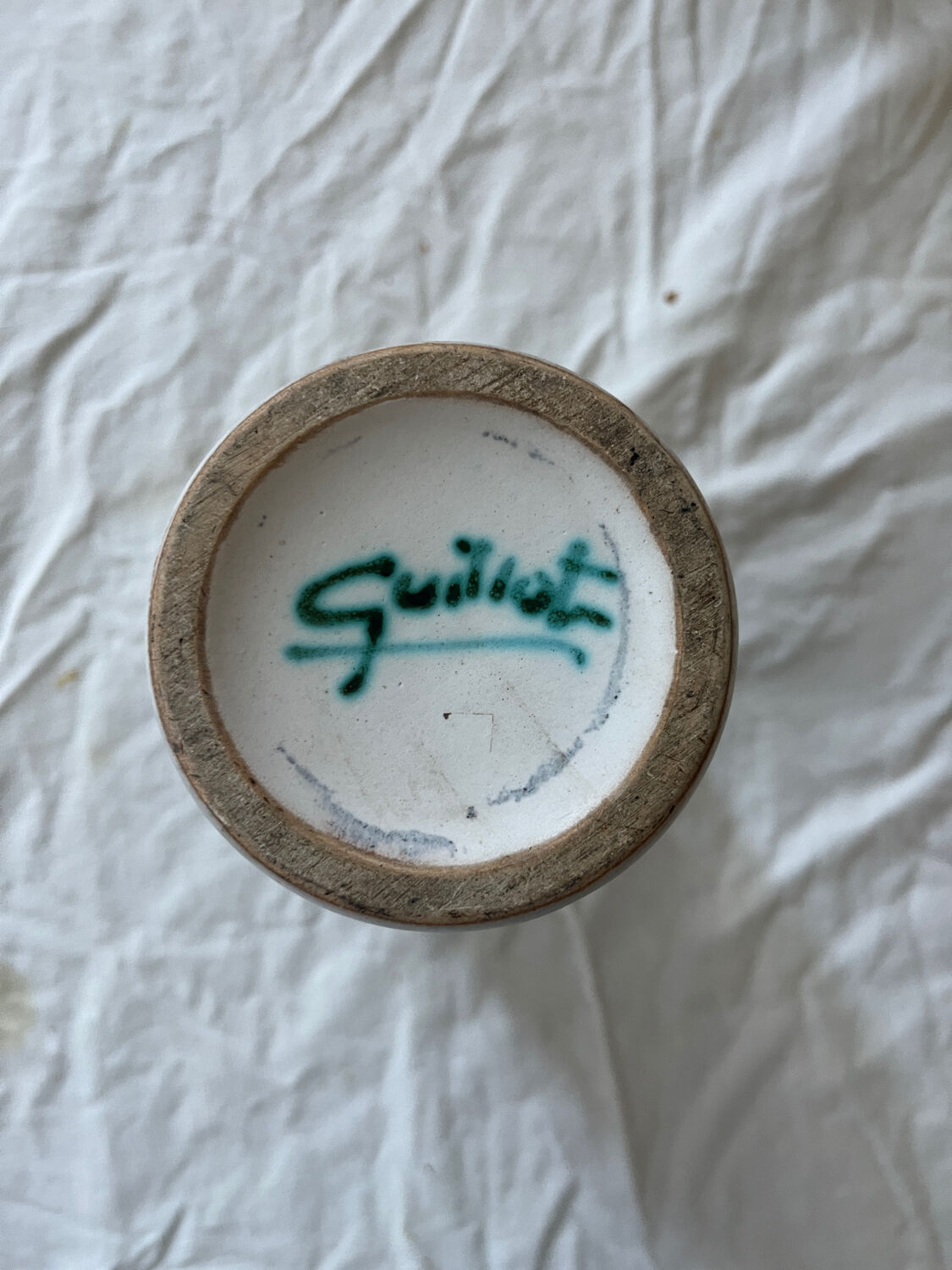 Ceramic vase signed Guillot