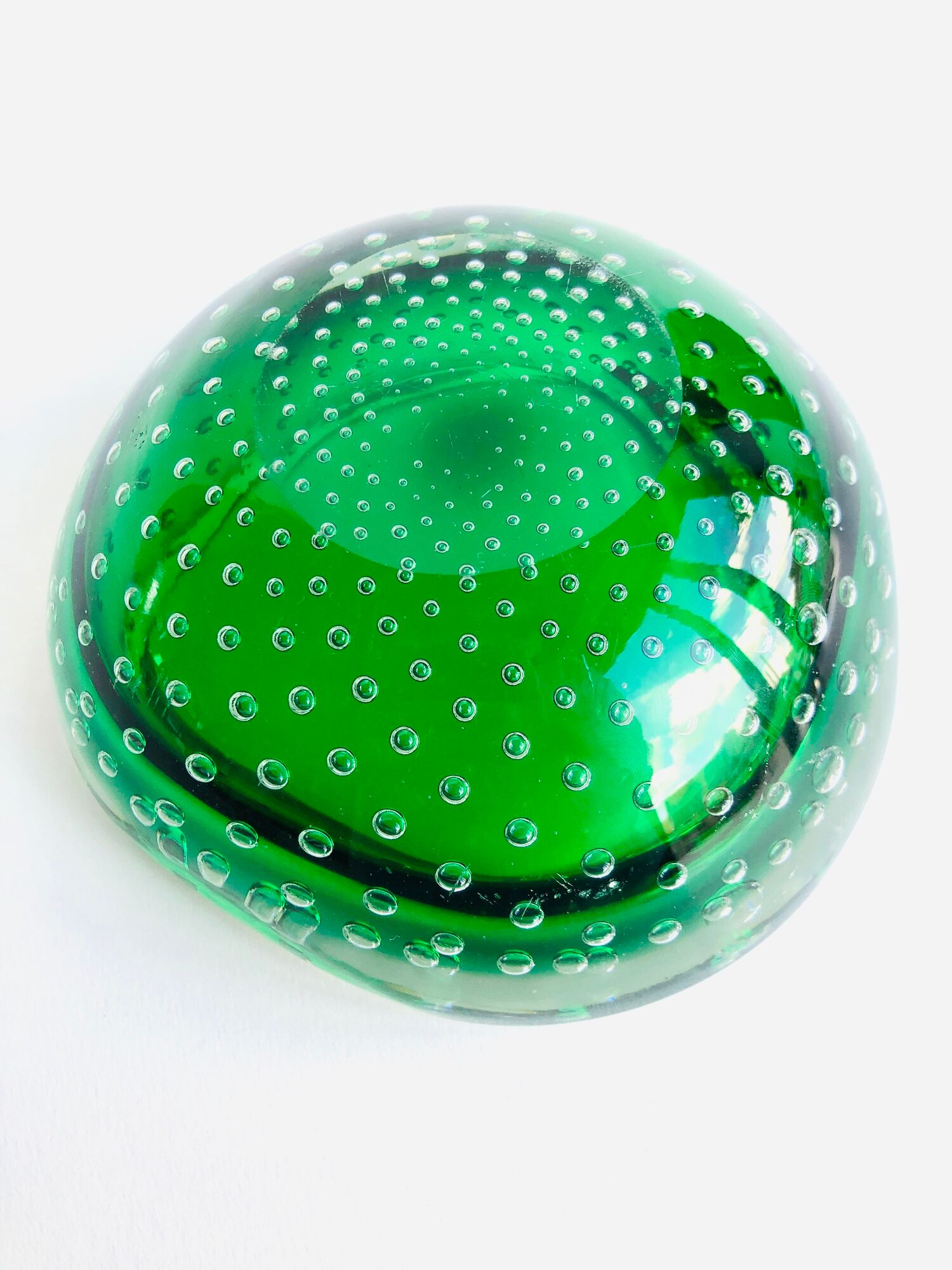 Empty vintage Italian pocket in Murano bullicante glass, 1970