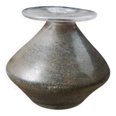 Soliflore vintage en verre bullé soufflé à la bouche