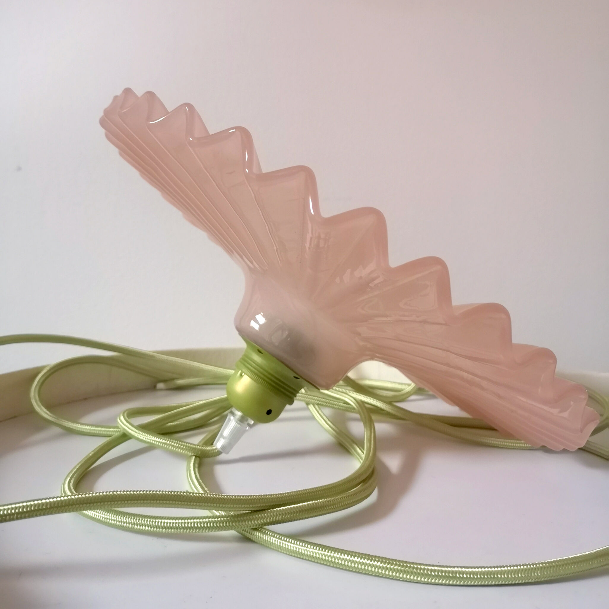 Pleated glass hanging