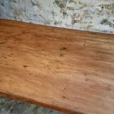 Old French farmhouse table – Rustic workshop table with 3 drawers