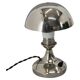 1930s Art Deco Nickel-Plated Petite Table Lamp with Adjustable Dome Shade