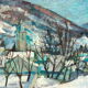 Paysage de neige et montagne signé Fraass