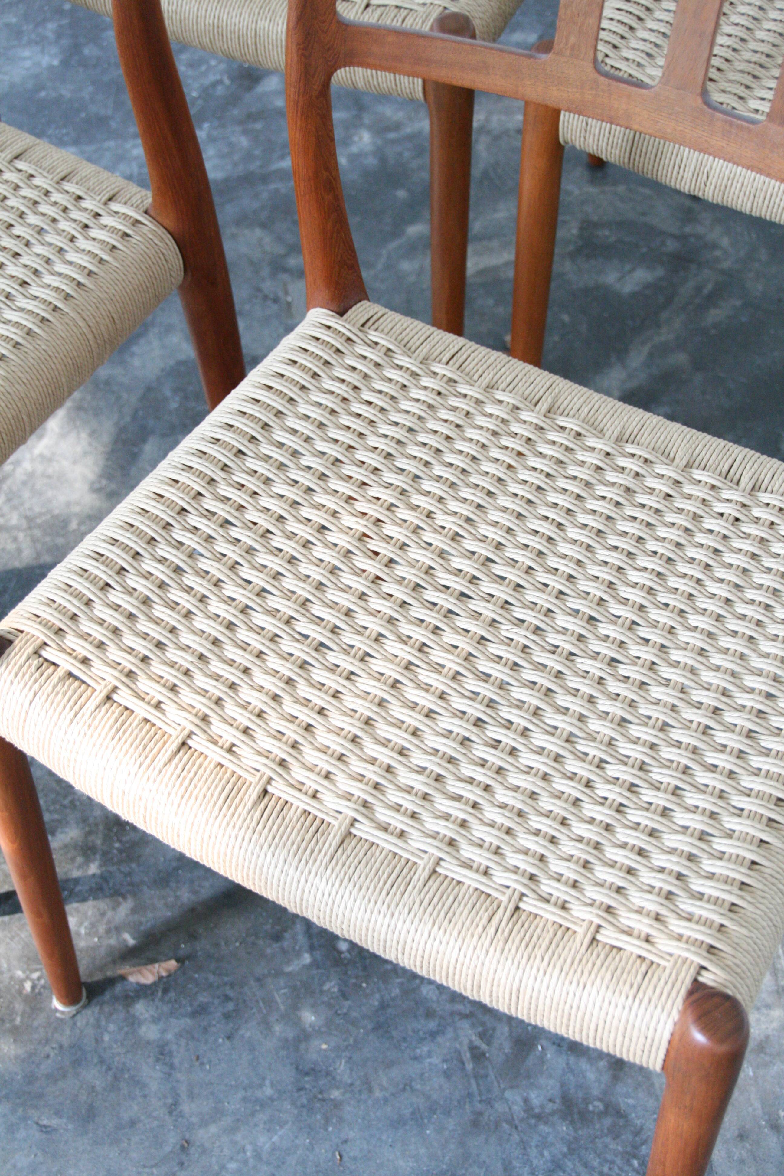 Niels Moller model 79 teak dinning room chairs