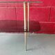 Vintage glass and gold metal coffee table 1950
