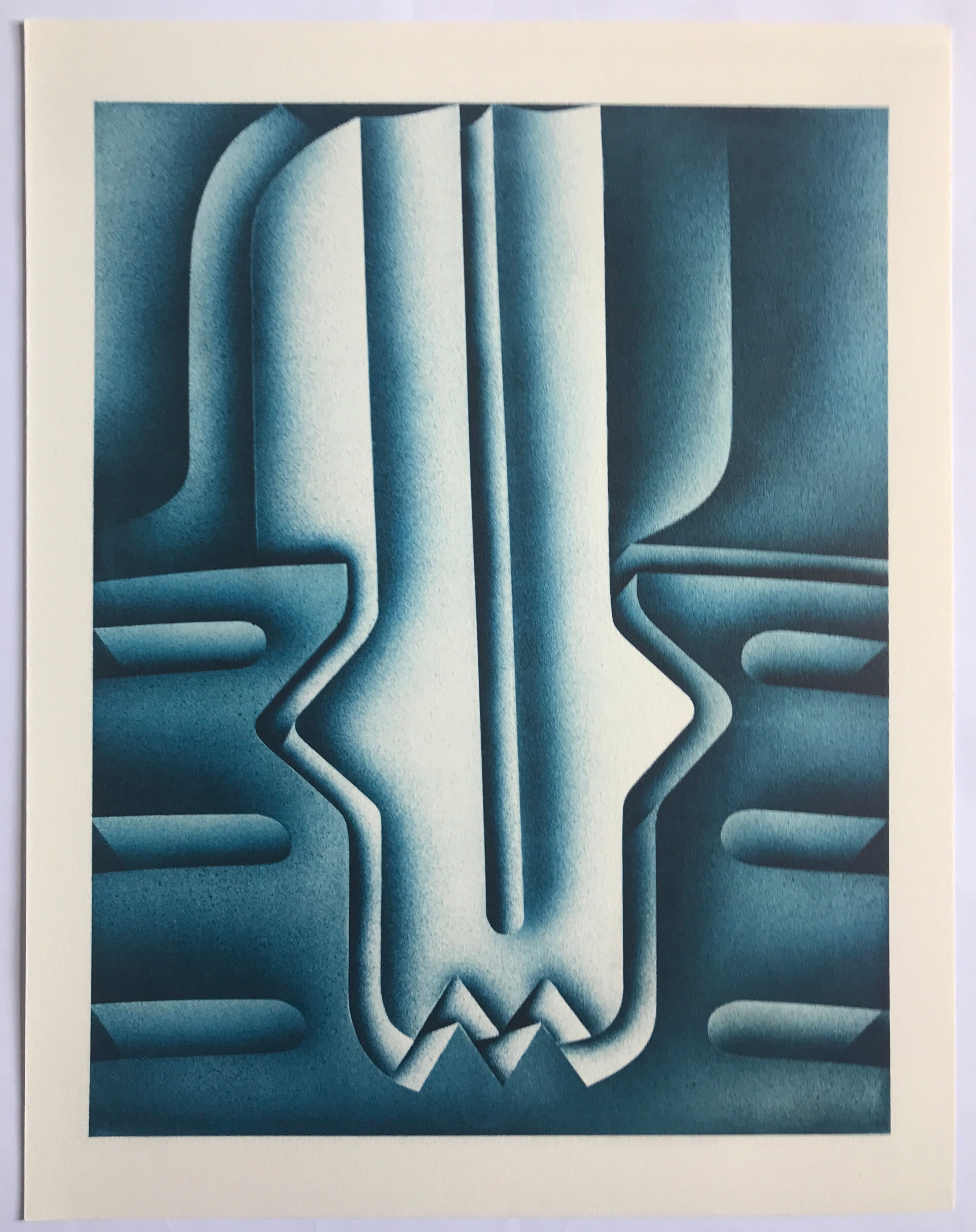 Original lithograph by Jacques Poli, Gazometers, 1978