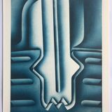 Original lithograph by Jacques Poli, Gazometers, 1978