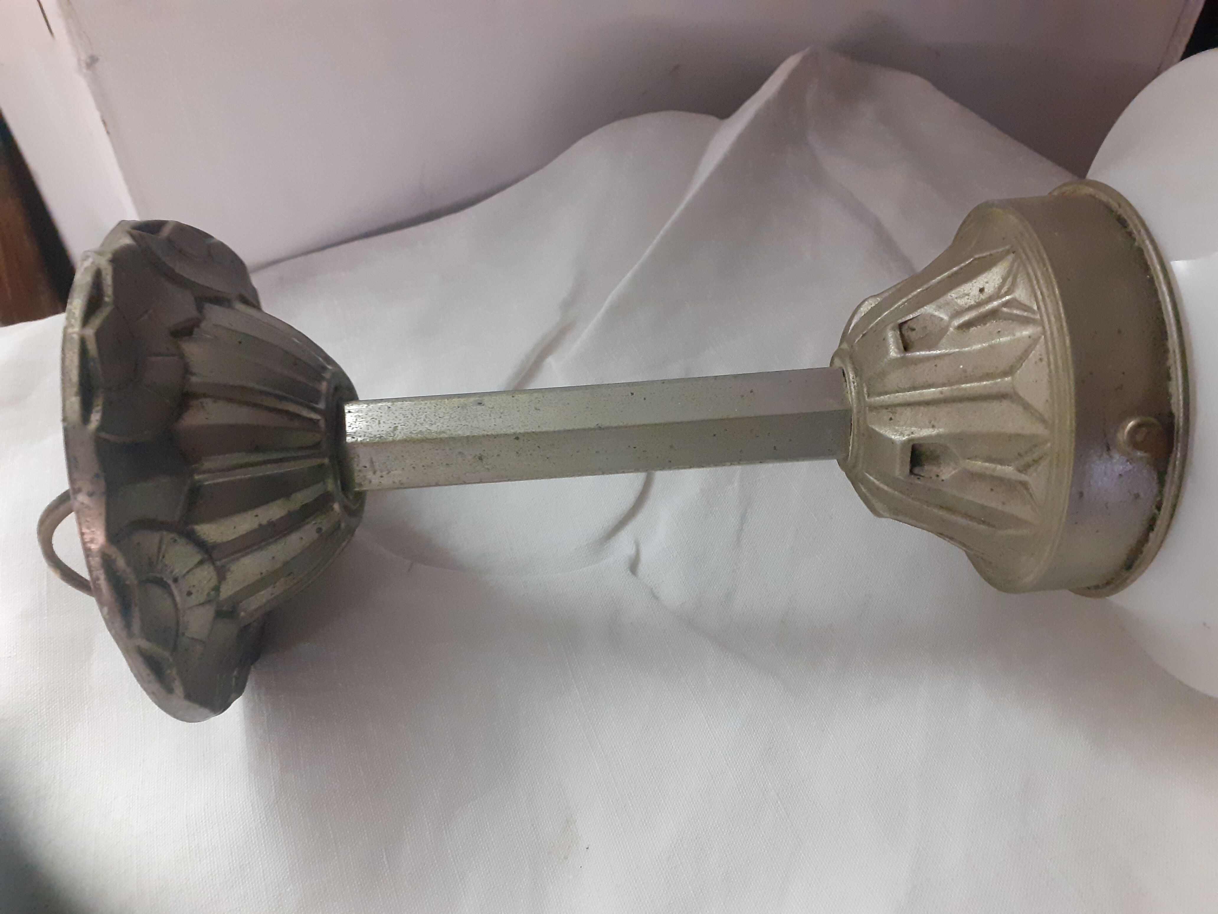 White hanging opaline art deco